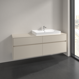 Villeroy und Boch Collaro Waschtischunterschrank C02700VN 160x54,8x50cm, Waschtisch rechts, cashmere grey