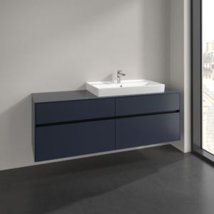 Villeroy und Boch Collaro Waschtischunterschrank C02700VQ 160x54,8x50cm, Waschtisch rechts, marine blue