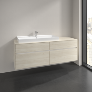 Villeroy et Boch Collaro meuble sous-vasque C02900AA 160x54,8x50cm, meuble sous-vasque à gauche, chêne blanc