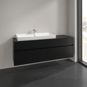 Villeroy und Boch Collaro Waschtischunterschrank C02900VL 160x54,8x50cm, Waschtisch links, volcano black