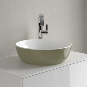 Villeroy and Boch Artis countertop washbasin 417943BCS8 430 x 430 x 130 mm, without overflow, Sage Green