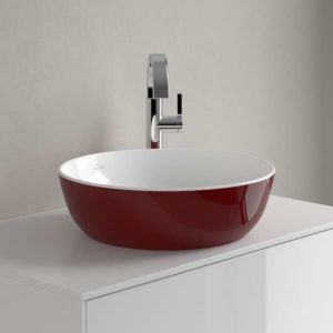 Villeroy and Boch Artis countertop washbasin 417943BCS9 Ø 43cm, without tap hole, without overflow, Bordeaux