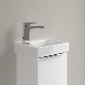 Villeroy und Boch Architectura Handwaschbecken 43853601 36x26cm, Becken rechts, 1 Hahnloch, mit Überlauf, Weiß Alpin
