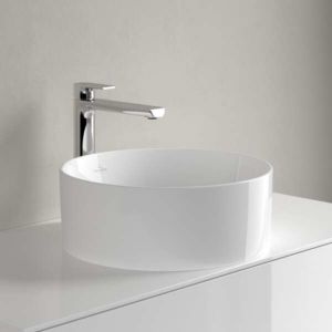 Villeroy and Boch Collaro countertop washbasin 4A1840R1 without overflow, Ø 40cm, white C-plus