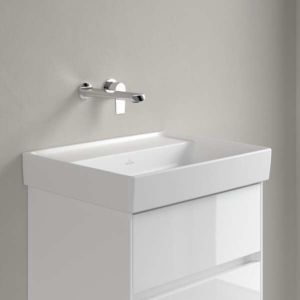 Villeroy und Boch Collaro Waschtisch 4A3358RW ohne Überlauf, ohne Hahnloch, 55x44cm, stone white C-plus