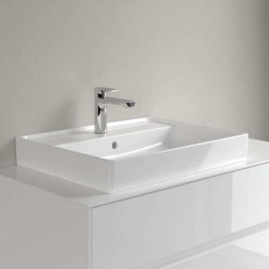 Villeroy & Boch Collaro Waschtisch 4A336G01 mit Überlauf, Unterseite geschliffen, 60x47cm, weiß