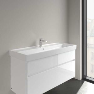 Villeroy & Boch Collaro Waschtisch 4A33C5RW stone white c-plus, mit Hahnloch und Überlauf