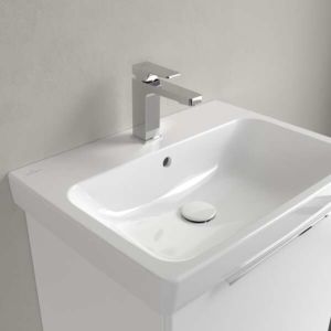 Villeroy und Boch Architectura Waschtisch 4A876GR1 60x44,5cm, geschliffen, 1 Hahnloch, mit Überlauf, weiß C-plus