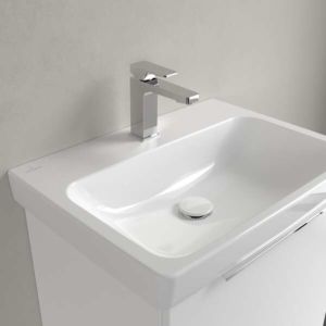 Lavabo Villeroy et Boch Architectura 4A876LR1 60x44,5cm, sol, 1 trou de robinetterie, sans trop-plein, blanc C-plus
