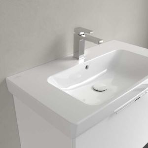 Villeroy und Boch Architectura Waschtisch 4A878001 80x44,5cm, 1 Hahnloch, mit Überlauf, weiß
