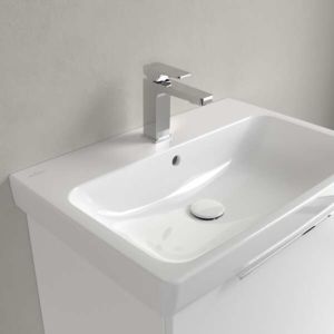 Lavabo Villeroy et Boch Architectura 4A87KG01 65x44,5cm, sol, 1 trou de robinetterie, avec trop-plein, blanc