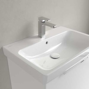 Lavabo Villeroy et Boch Architectura 4A87KGR1 65x44,5cm, sol, 1 trou de robinetterie, avec trop-plein, blanc C-plus