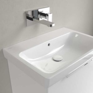 Villeroy und Boch Architectura Waschtisch 4A87KJR1 65x44,5cm, geschliffen, mit Überlauf, weiß C-plus