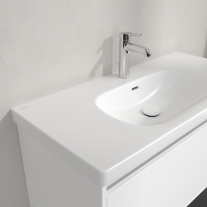 Villeroy and Boch Skyla washbasin 5A51A5RW 100x46cm, for 3-hole tap, with overflow, Stone White C+
