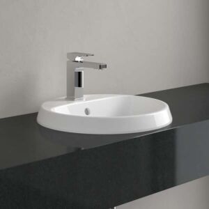Vasque à encastrer Villeroy &amp; Boch Architectura 5A6545R1 450 x 450 x 170 mm, céramique Alpine White CeramicPlus, avec trop-plein, dessous non émaillé