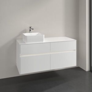 Villeroy und Boch Collaro Waschtischunterschrank C04200MS 120 x 54,8 x 50 cm, Waschtisch links, White Matt