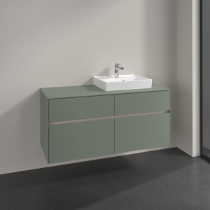 Villeroy und Boch Collaro Waschtischunterschrank C07200AF 120x54,8x50cm, Waschtisch rechts, soft green