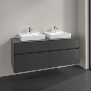 Villeroy et Boch Collaro meuble sous-vasque C07600VR 140x54,8x50cm, pour 2 vasques, graphite