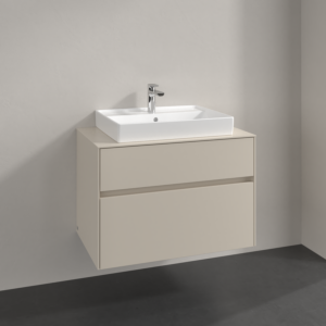 Villeroy und Boch Collaro Waschtischunterschrank C08000VN 80x54,8x50cm, Waschtisch mittig, cashmere grey