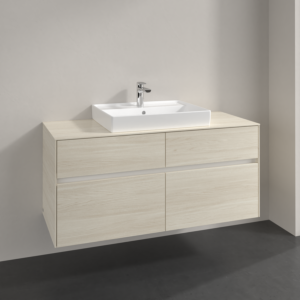 Villeroy et Boch Collaro meuble sous-vasque C08100AA 120x54,8x50cm, vasque centrale, chêne blanc