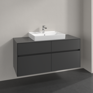Villeroy et Boch Collaro meuble sous-vasque C08100VR 120x54,8x50cm, vasque au milieu, graphite