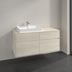 Villeroy et Boch Collaro meuble sous-vasque C08200AA 120x54,8x50cm, meuble sous-vasque à gauche, chêne blanc