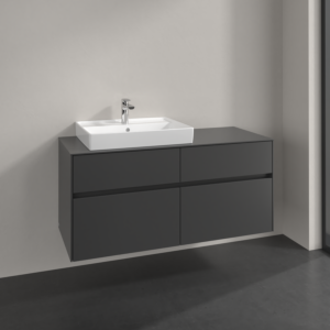 Villeroy et Boch Collaro meuble sous-vasque C08200VR 120x54,8x50cm, meuble sous-vasque à gauche, graphite