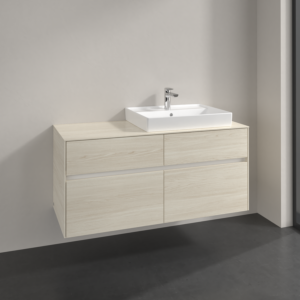 Villeroy et Boch Collaro meuble sous-vasque C083B0AA 120x54,8x50cm, meuble sous-vasque à droite, éclairage LED 8,8 W, chêne blanc