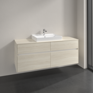 Villeroy et Boch Collaro meuble sous-vasque C08400AA 140x54,8x50cm, vasque centrale, chêne blanc