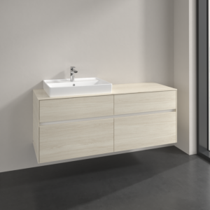 Villeroy und Boch Collaro Waschtischunterschrank C08500AA 140x54,8x50cm, Waschtisch links, white oak