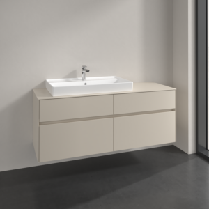 Villeroy und Boch Collaro Waschtischunterschrank C08900VN 140x54,8x50cm, Waschtisch links, cashmere grey