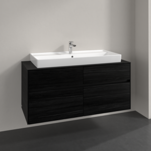 Villeroy und Boch Collaro Waschtischunterschrank C09100AB 120x54,8x50cm, Waschtisch mittig, black oak