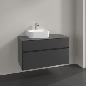 Villeroy et Boch Collaro meuble sous-vasque C09500VR 100x54,8x50cm, meuble sous-vasque à gauche, graphite
