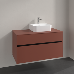 Villeroy und Boch Collaro Waschtischunterschrank C09600AH 100x54,8x50cm, Waschtisch rechts, wine red