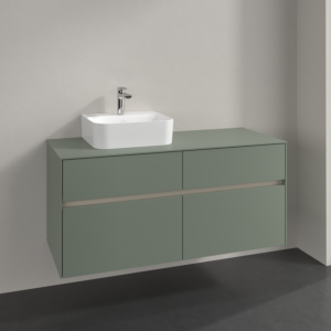 Villeroy und Boch Collaro Waschtischunterschrank C09800AF 120x54,8x50cm, Waschtisch links, soft green