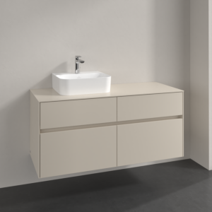 Villeroy und Boch Collaro Waschtischunterschrank C09800VN 120x54,8x50cm, Waschtisch links, cashmere grey