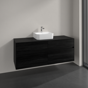Villeroy und Boch Collaro Waschtischunterschrank C10000AB 140x54,8x50cm, für Waschtisch mittig, black oak