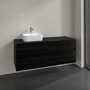 Villeroy und Boch Collaro Waschtischunterschrank C10100AB 140x54,8x50cm, Waschtisch links, black oak