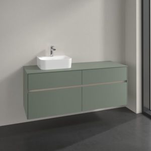 Villeroy und Boch Collaro Waschtischunterschrank C10100AF 140x54,8x50cm, Waschtisch links, soft green