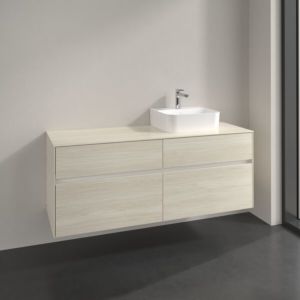 Villeroy und Boch Collaro Waschtischunterschrank C10200AA 140x54,8x50cm, Waschtisch rechts, white oak