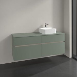 Villeroy und Boch Collaro Waschtischunterschrank C10200AF 140x54,8x50cm, Waschtisch rechts, soft green