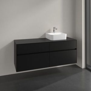 Villeroy und Boch Collaro Waschtischunterschrank C10200VL 140x54,8x50cm, Waschtisch rechts, volcano black