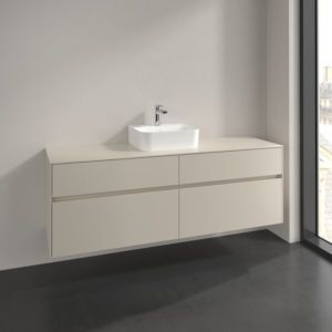 Villeroy und Boch Collaro Waschtischunterschrank C10400VN 160x54,8x50cm, Waschtisch mittig, cashmere grey