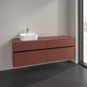 Villeroy und Boch Collaro Waschtischunterschrank C10500AH 160x54,8x50cm, Waschtisch links, wine red