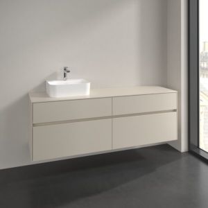 Villeroy and Boch Collaro vanity unit C10500VN 160x54.8x50cm, washbasin left, cashmere grey