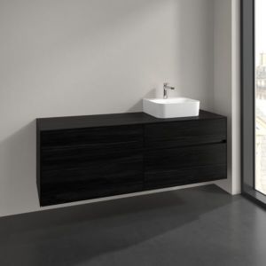 Villeroy und Boch Collaro Waschtischunterschrank C10600AB 160x54,8x50cm, Waschtisch rechts, black oak