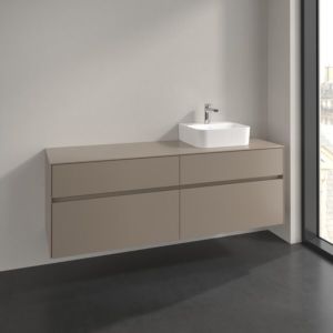 Villeroy und Boch Collaro Waschtischunterschrank C10600VM 160x54,8x50cm, Waschtisch rechts, taupe