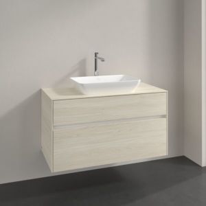 Villeroy und Boch Collaro Waschtischunterschrank C10900AA 100x54,8x50cm, Waschtisch mittig, white oak