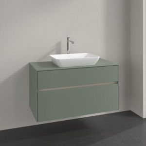 Villeroy und Boch Collaro Waschtischunterschrank C10900AF 100x54,8x50cm, Waschtisch mittig, soft green