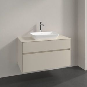 Villeroy und Boch Collaro Waschtischunterschrank C10900VN 100x54,8x50cm, Waschtisch mittig, cashmere grey